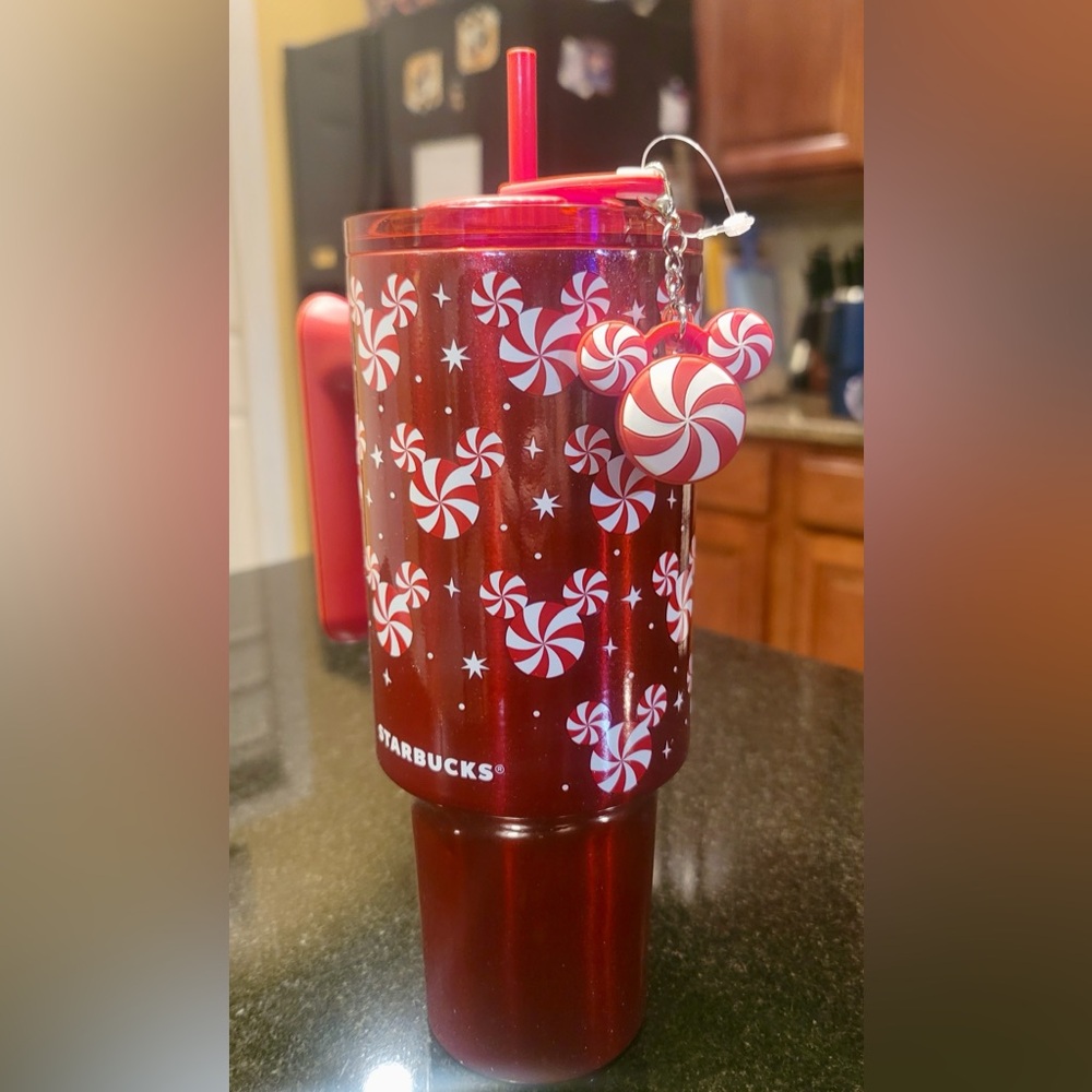 Disney Starbucks 2025 Mickey Christmas Tumbler New Peppermint Swirl - Picture 4 of 8